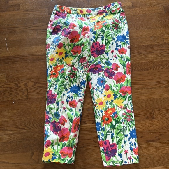 TALBOTS ladies lined size 12 floral pant NWT brand new never worn - Picture 1 of 8